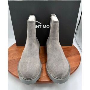 Saint Morta Chunky Chelsea Boots Grey Suede Lug Sole Men 8 Minimalist Streetwear